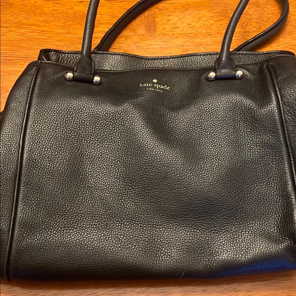 Kate Spade Black Pebbled Leather Tote